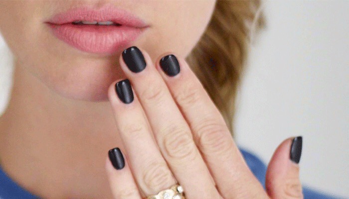 Add a little bit of cornstarch to a glossy polish to give a matte finish.