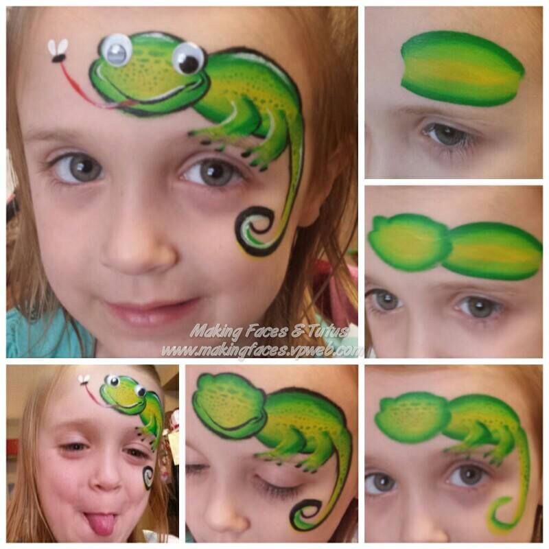 Face And Body Paint: Forehead And Sides. 