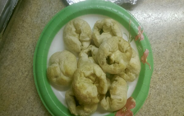 pull them out and let cool....as you can see it's really all about how much filling you put in them, they can't pop open or bake shut...either way the Damn good! Enjoy......