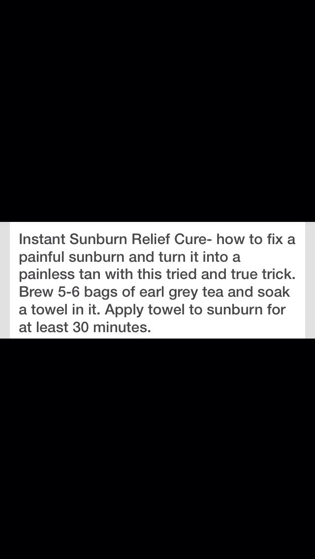 Instant Sunburn Cure!