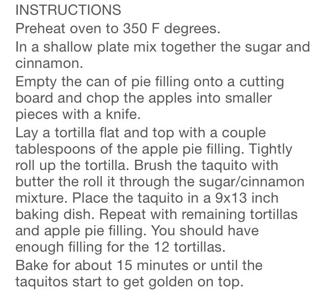Apple Pie Taquito 