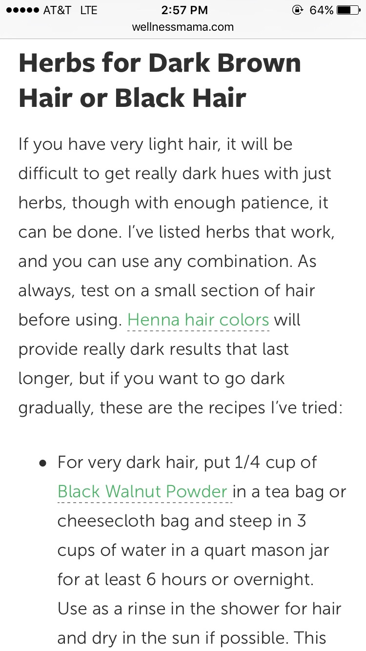 Natural Hair Color Recipes