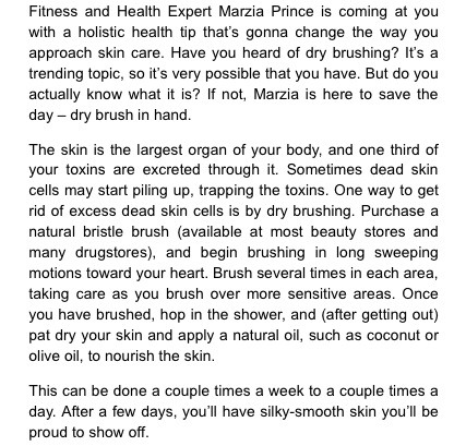 ✨Skin Detox Tip: Dry Brushing!✨