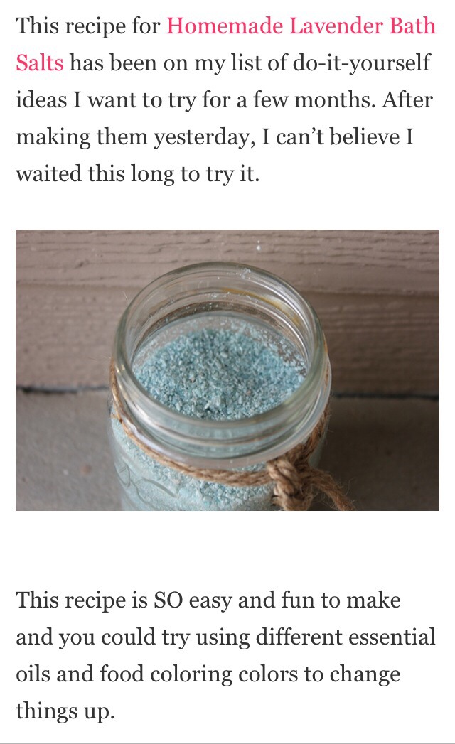 Homemade Lavender Bath Salts