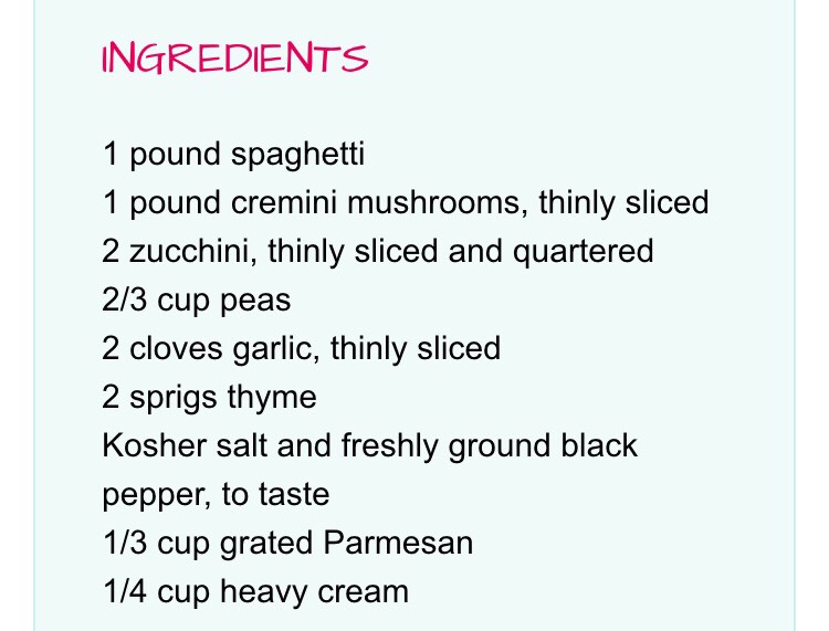 One Pot Zucchini Mushroom Pasta!!