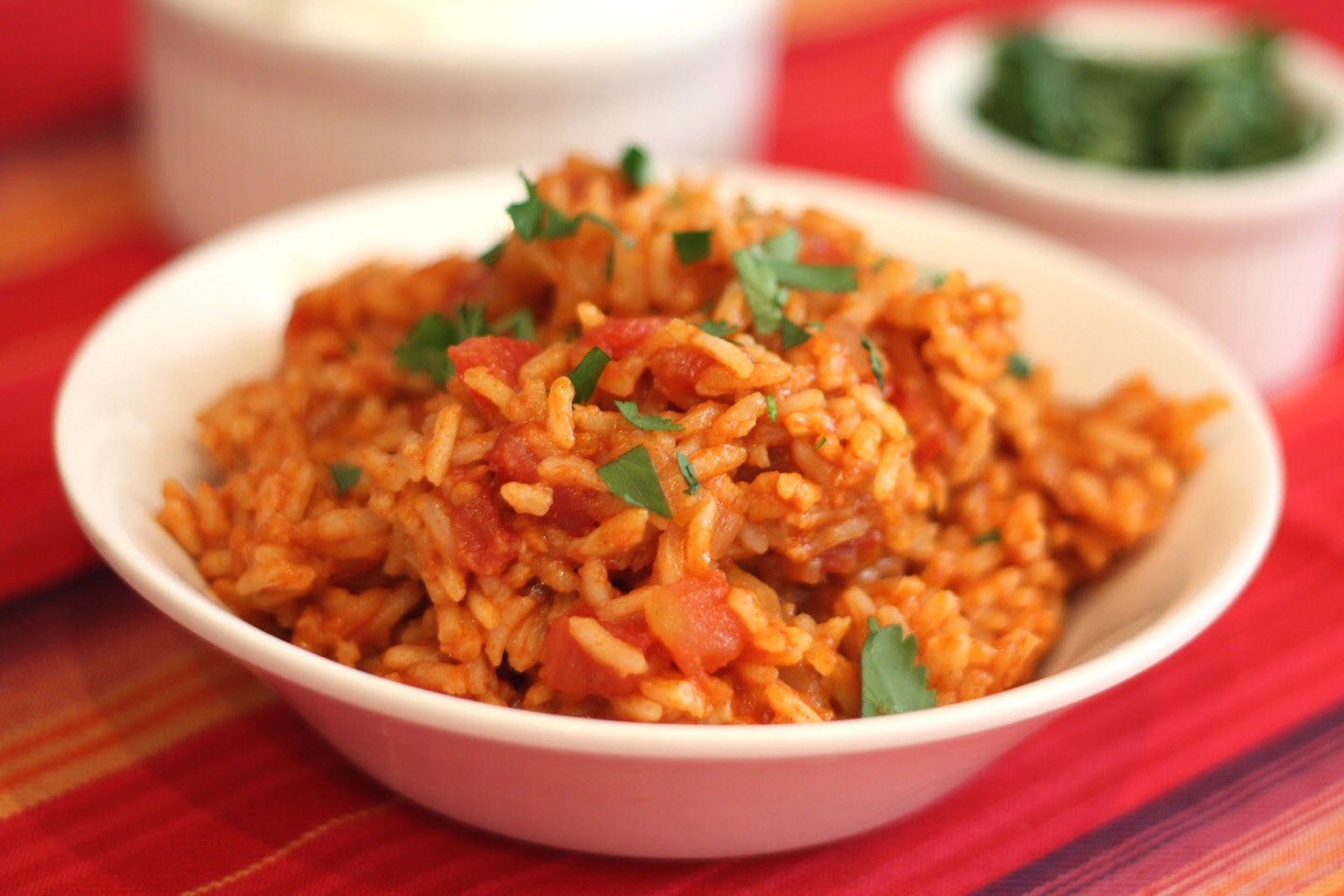 Spanish rice, I use 2 packages of the Knorr rice sides Spanish rice
