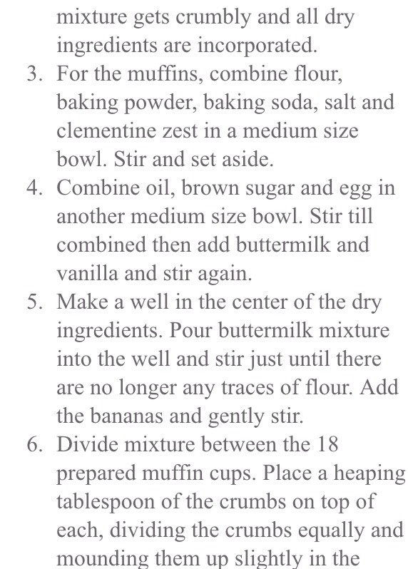 Brown Sugar Banana Clementine Muffins!