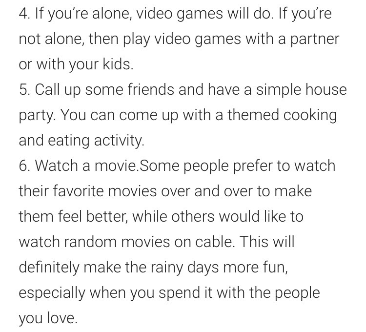 How To Make The Most Of A Rainy Day