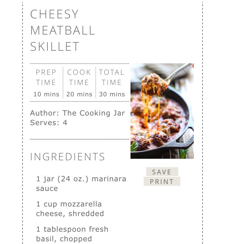 Cheesy Meatballs Skillet!!