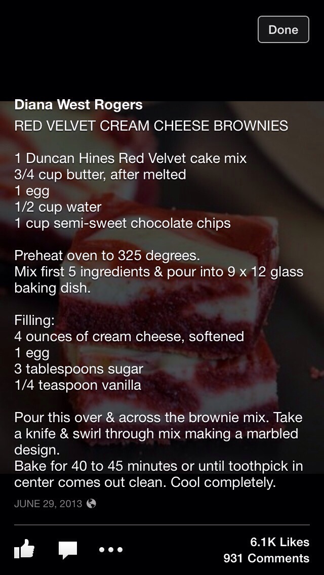 Red Velvet Cream Cheese Brownies