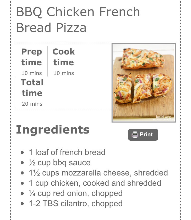 BBQ Chicken French Bread Pizza!!😋
