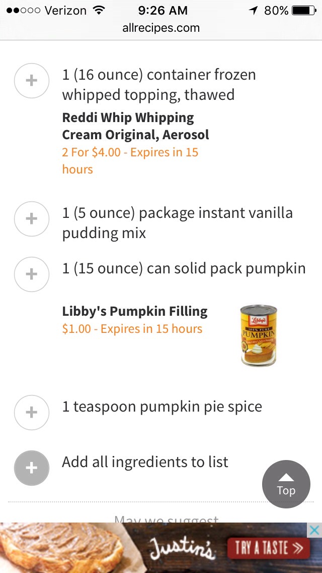 Pumpkin Fluff Dip 
