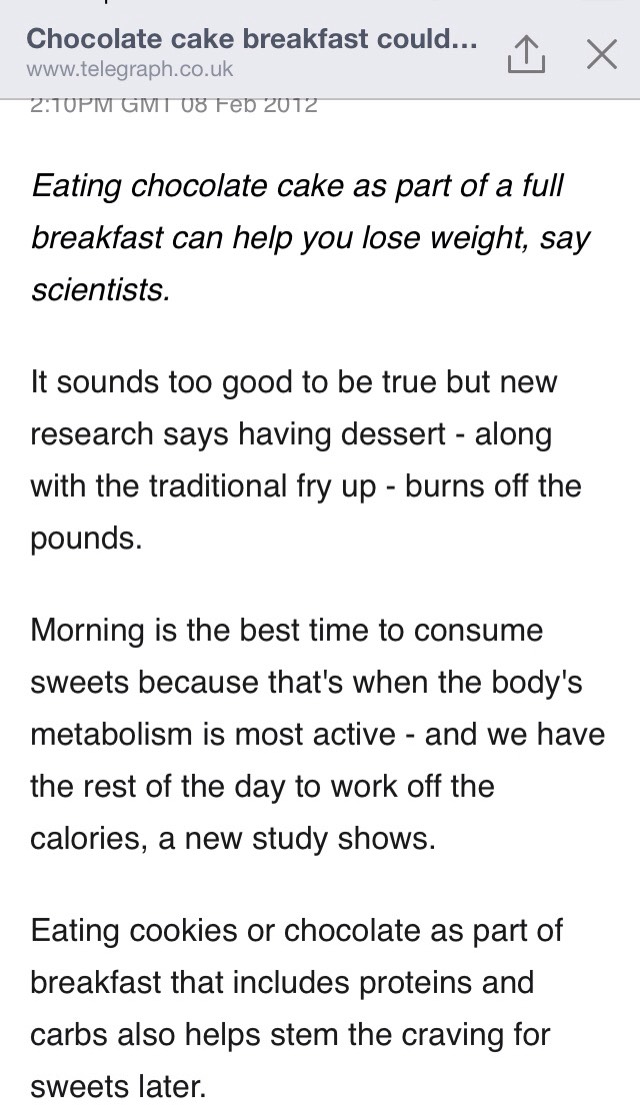 🍰 Eating Cake For Breakfast Can Actually Help You Lose Weight!!!🍰