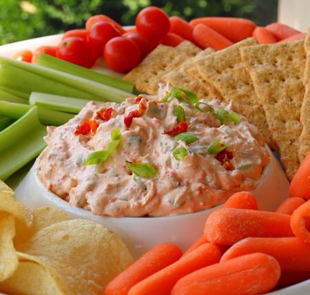 Serve with flat bread, crackers, chips, veggies or all of the above. Enjoy!