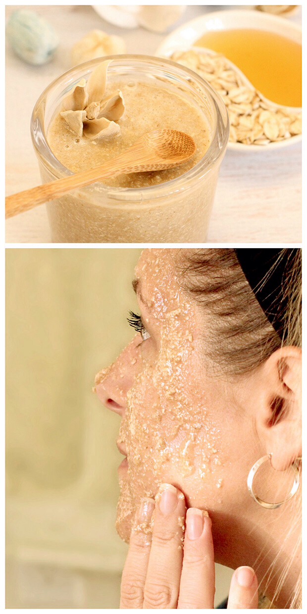 Oatmeal Facial Mask
Mix a tablespoon of colloidal oats with a couple teaspoons of warm water to form a thick paste. Spread onto your face (keep your hair pulled back to avoid a mess) and leave on for 15 minutes until dry. Rinse it all off with warm water, follow with a splash of cold, and walaaaa! 
