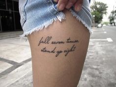 “Fall seven times stand up eight”