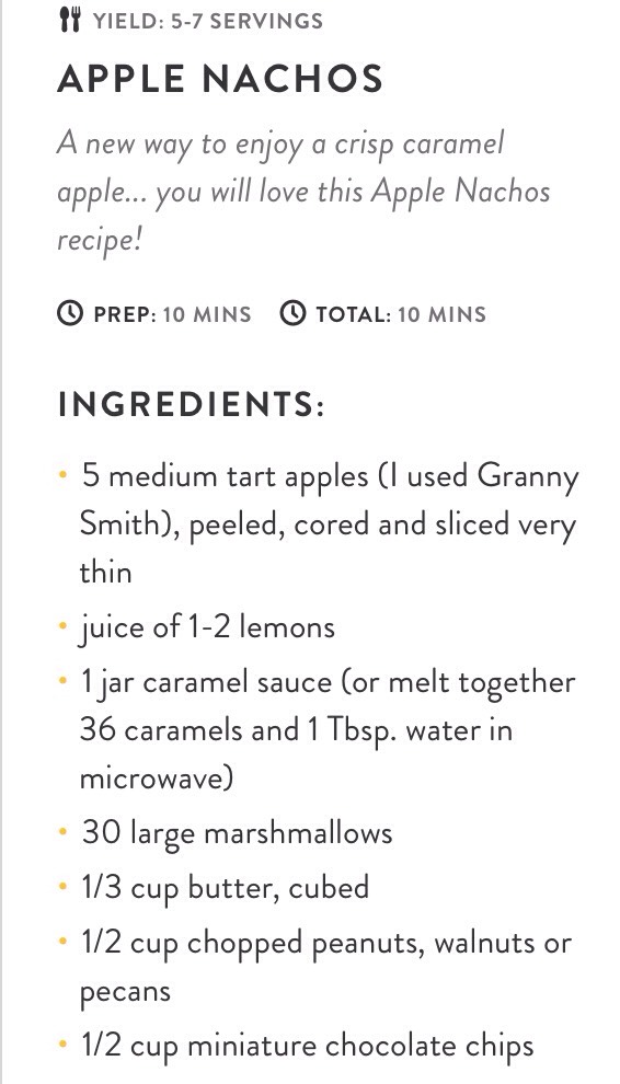 Apple nachos 
