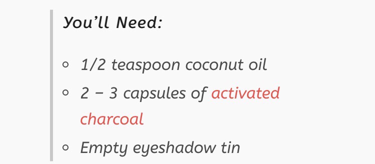 Homemade Natural Eyeliner!!! 