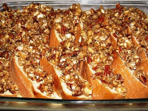Pecan praline baked French toast 