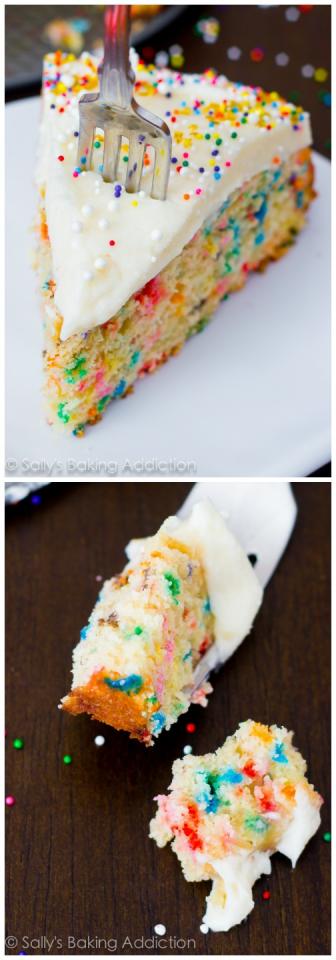 πSuper Easy Homemade Rainbow Funfetti Cake - TOO Tasty!π