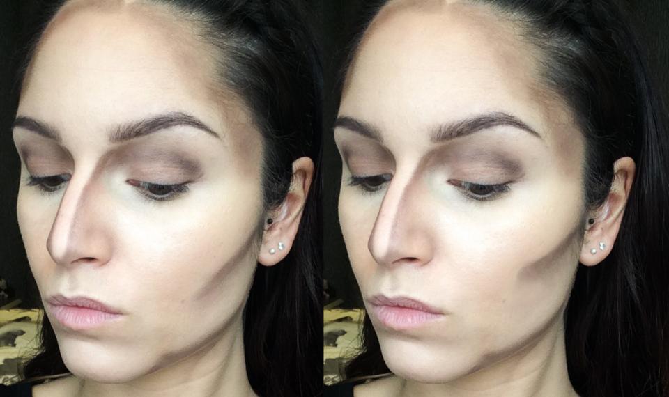1. Placing your contour too high

By placing your contour higher up (see picture on the right), you can give yourself a quick face lift! Kim Kardashian's makeup artist actually uses this technique on her, and other artists like Wayne Goss recommend this placement for women who want to look younger