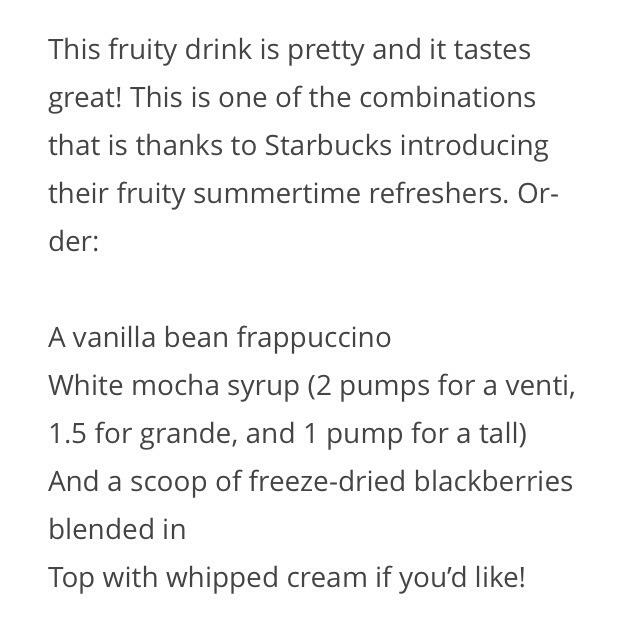 💟❕35 Secret Starbucks Drink You Didn't Know You Could Order❕💟