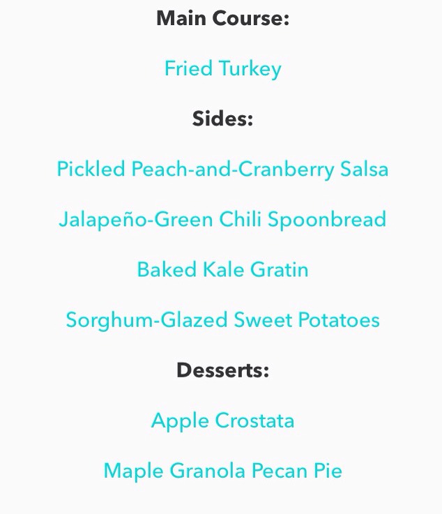 Thanksgiving Menu Plans #friendsgiving