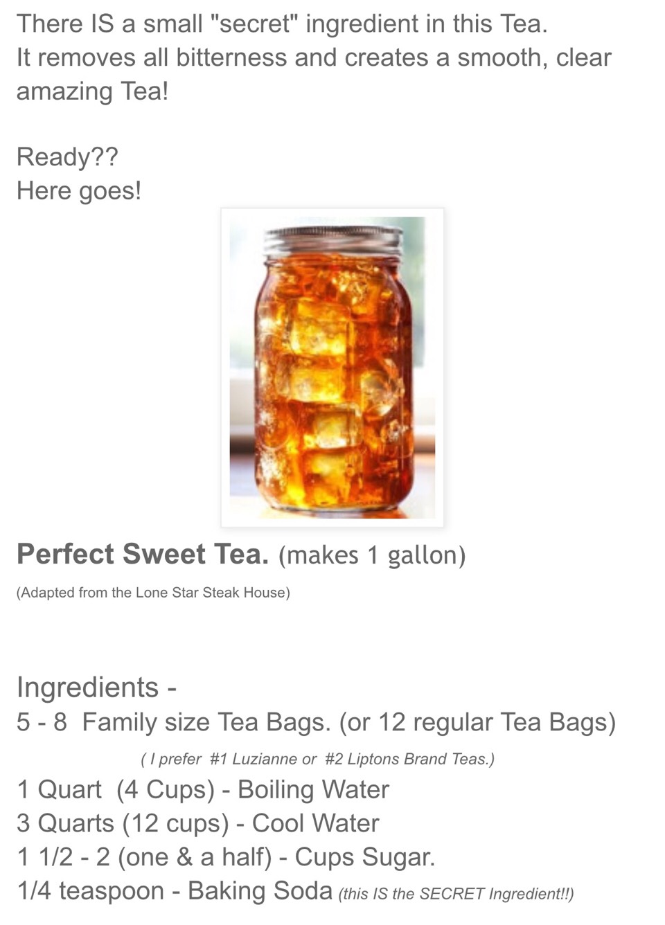 ❤️The PERFECT Sweet Tea...with A Secret Ingredient!❤️