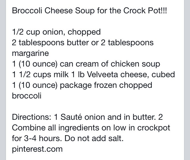 Crockpot Broccoli Cheese Soup