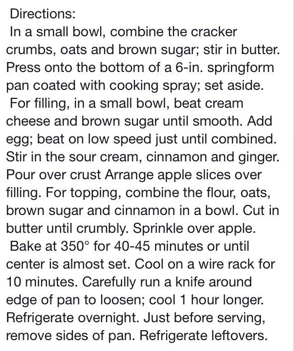 Apple Crisp Cheesecake 