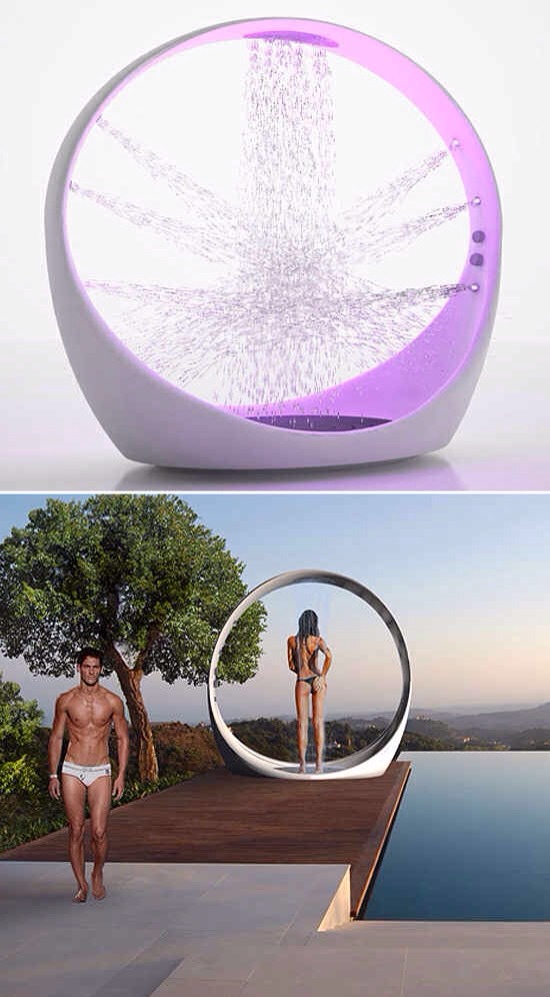 15. A circular shower that rinses you off from every angle.