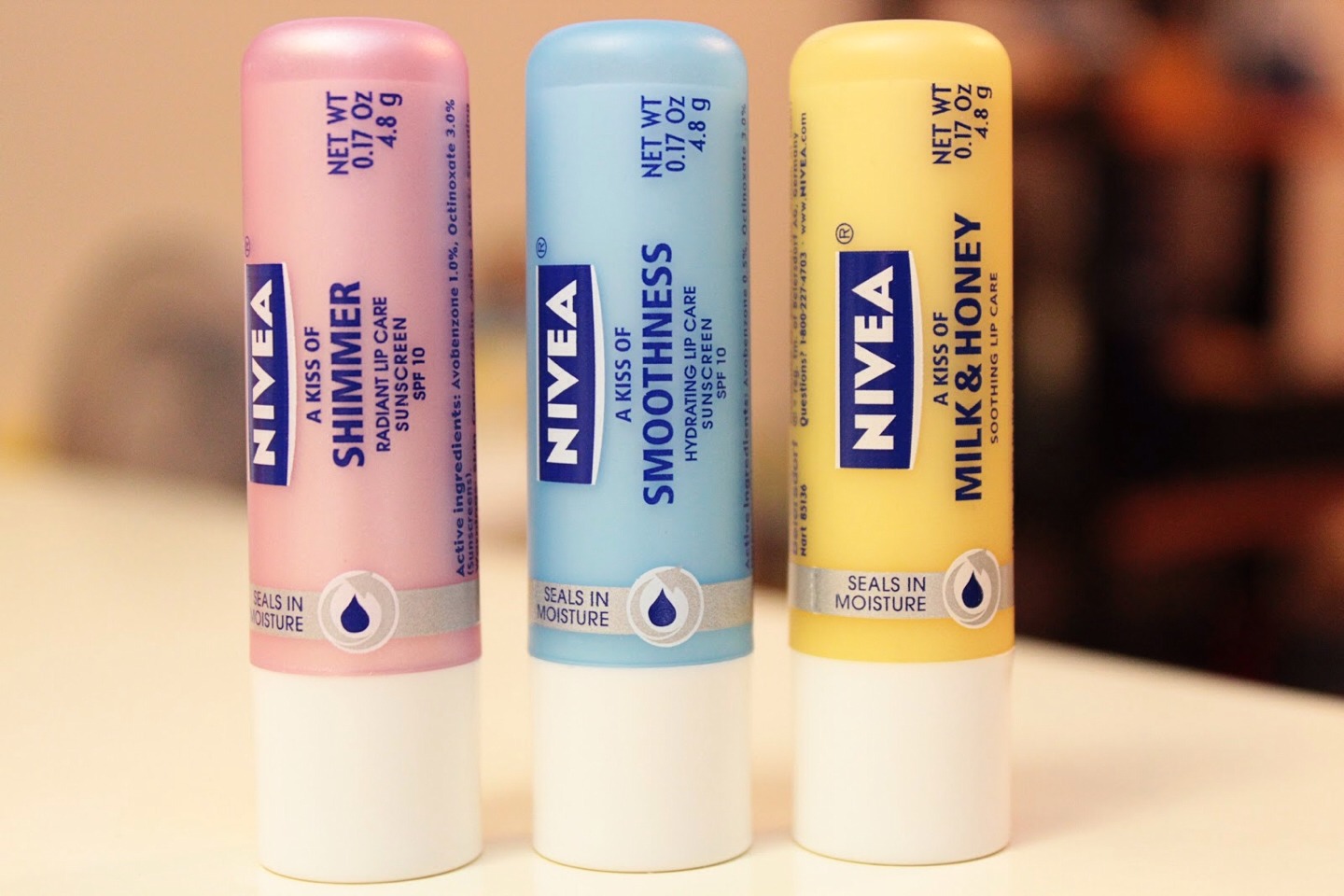 These are my other favorite lip balms because they seal in moisture! As soon as you put it on your lips you can feel them becoming more moisturized!