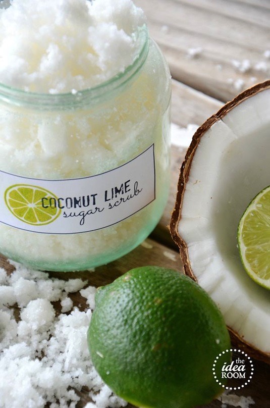 23. Homemade Sugar Scrub
I can only imagine how good this must smell! I have this weird obsession with anything coconut; I’d probably end up eating it. But that’s ok because it’s actually edible and all natural. The instructions are easy and include those cute little labels for you to print out.