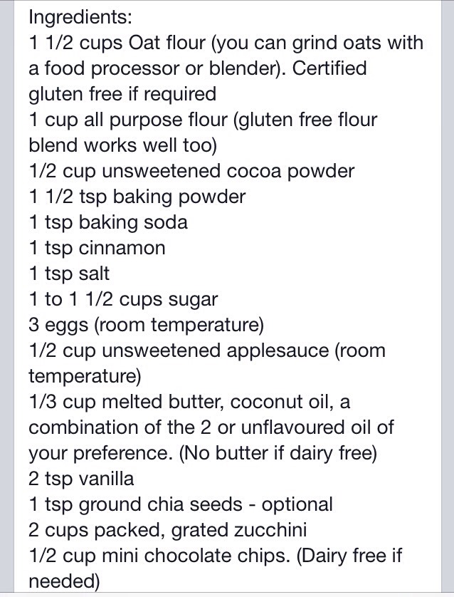 Double click on slide to zoom out :)
Applesauce is used in place of oil for this recipe to be healthy. You can substitute apple sauce for oil in many baking recipes!!! 