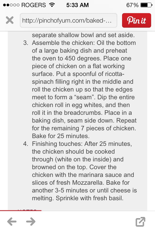 Baked Mozzarella Chicken Rolls!
