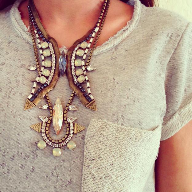 Say something bold with a statement necklace.