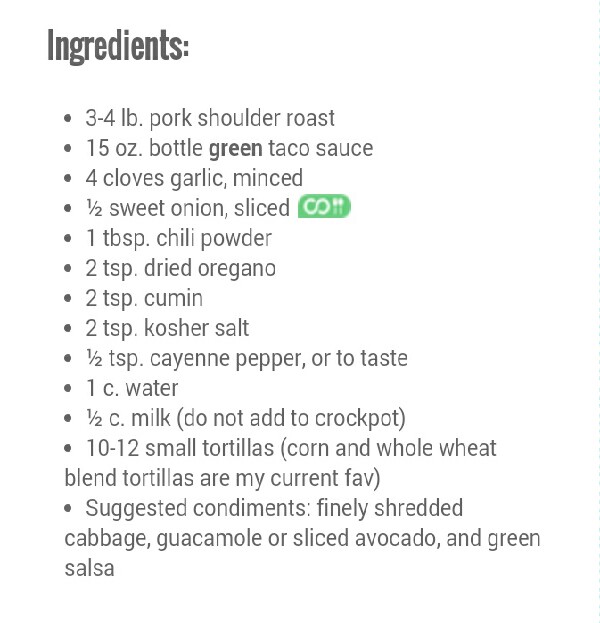 Crock Pot Carnitas