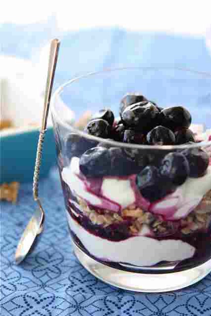 Blueberry Yogurt Parfait with Granola