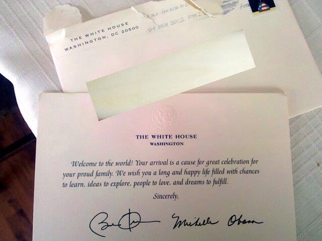 And about six weeks later this is what she received!!

This will make a perfect addition to a baby book!