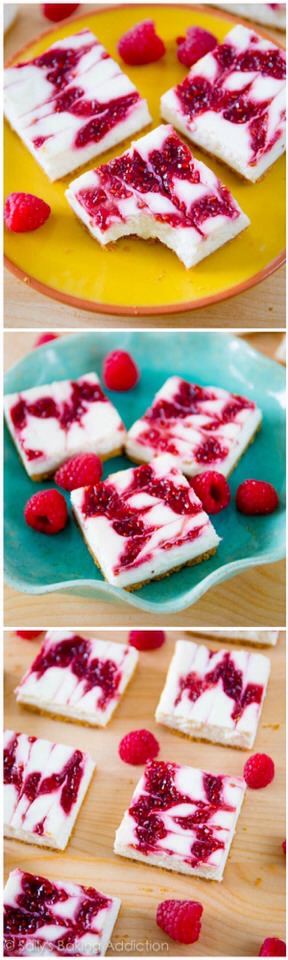 🍓Raspberry Swirl Cheesecake Bars! Great Snack!🍓