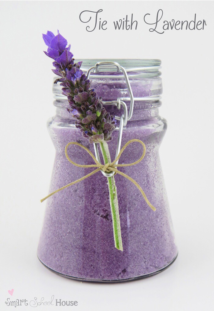 Everybody knows that lavender is the scent for relaxation. If you plan on making this diy scrub as a gift, make sure you tie a pretty piece of lavender on the outside of the jar. Little touches like that go a long way. The rustic twine is the last beautiful touch. 💜