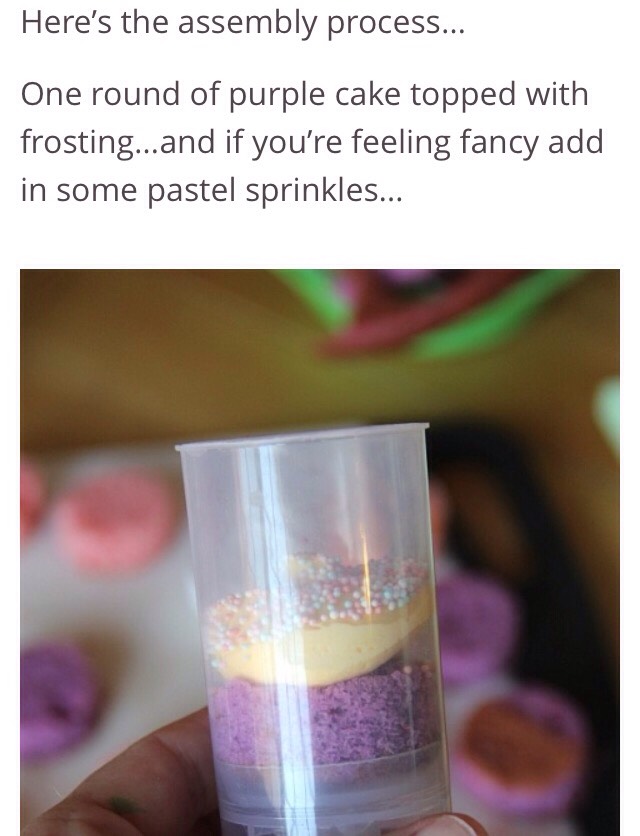 Spring rainbow push-up pop cupcakes 