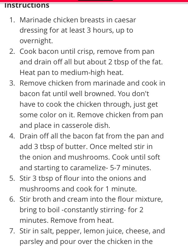 Baked Chicken Caesar Casserole. 