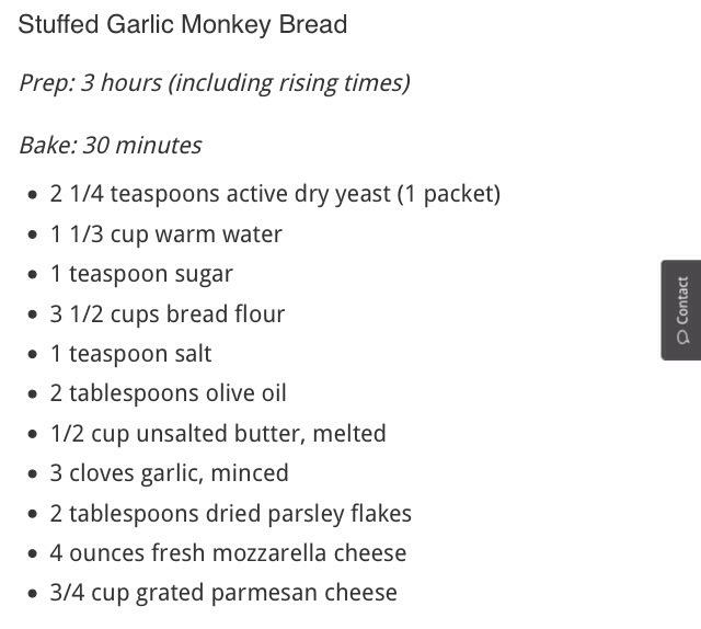 Stuffed Garlic Monkey Bread
