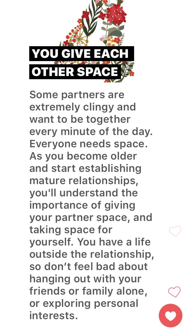 SIGNS OF A HEALTHY, MATURE RELATIONSHIP! 