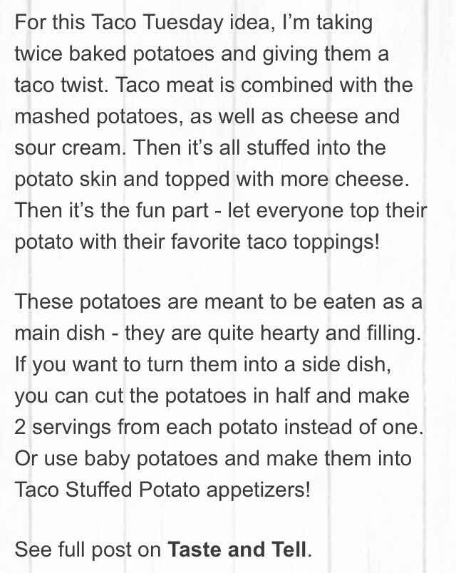 🍴Taco Stuffed Potatoes!🍴