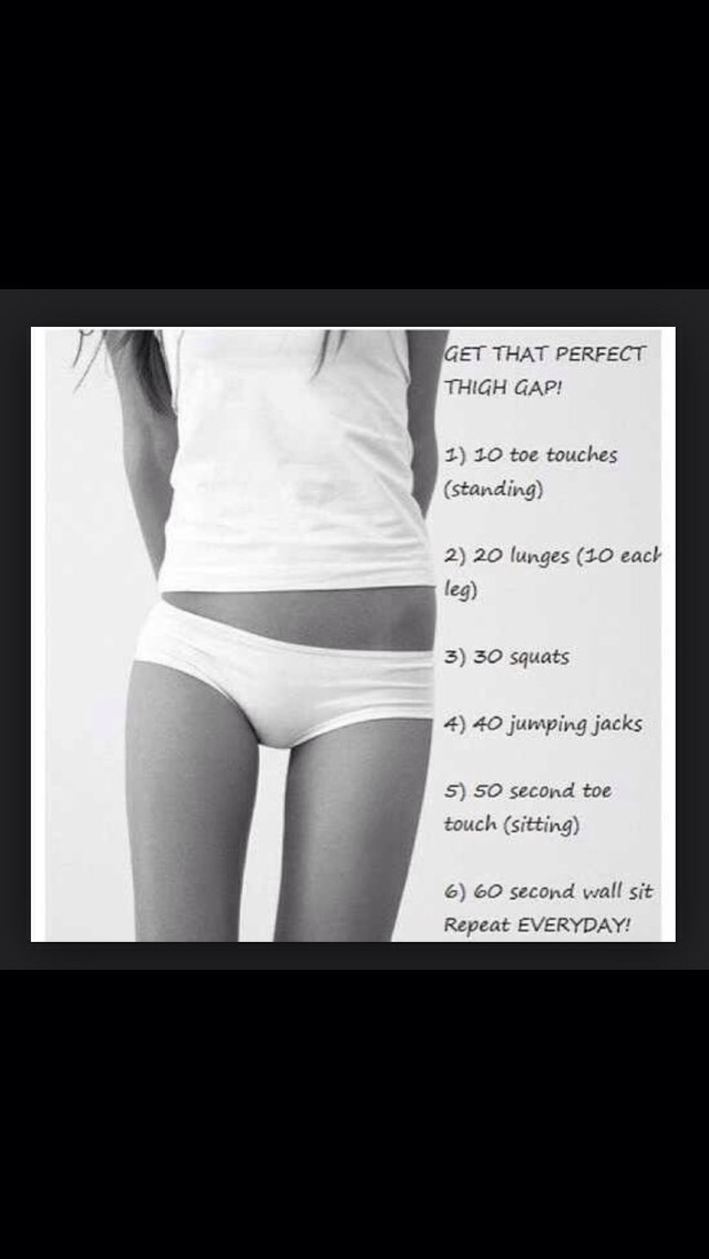 Tip/ Trick 3: Every morning I have been doing this "Thigh Gap" workout. I have been seeing results coming, just stick with it and it'll come!!

I tend to do this first thing every morning, it's best to do it on an empty stomach!!