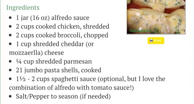 ✨Chicken Broccoli Alfredo Stuffed Shells✨🍝