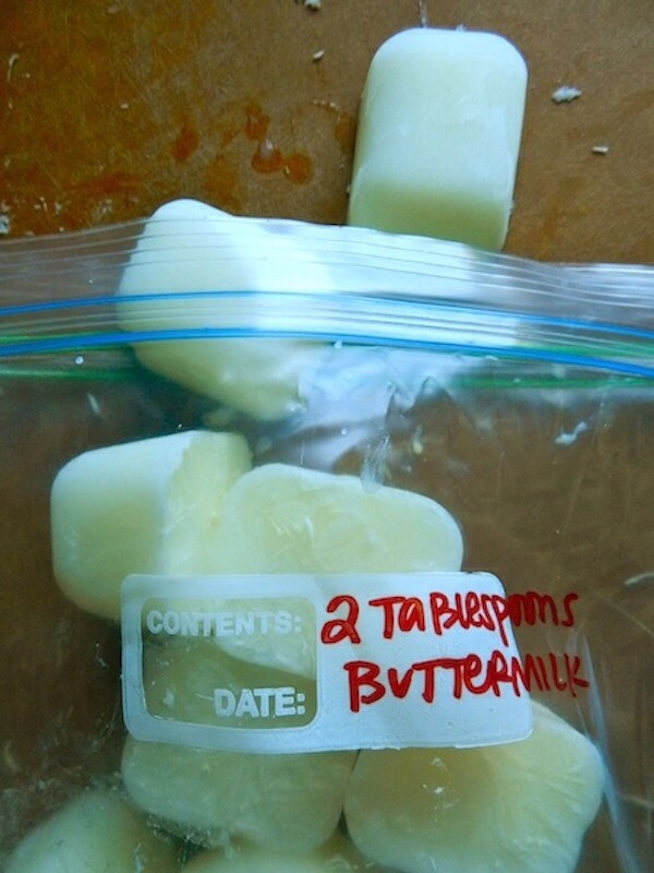 10. Freeze buttermilk for future use.

Never again let half a container of buttermilk go to waste (it will last up to three months frozen). Just be sure to measure out how many tablespoons of buttermilk there are in each ice cube. When you're ready to use in a recipe, just thaw and add.