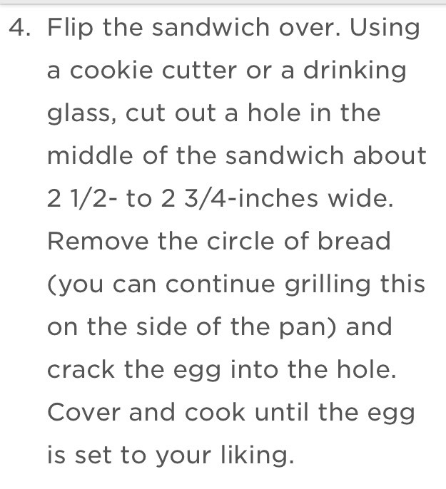 Grilled Cheese Egg In A Hole 